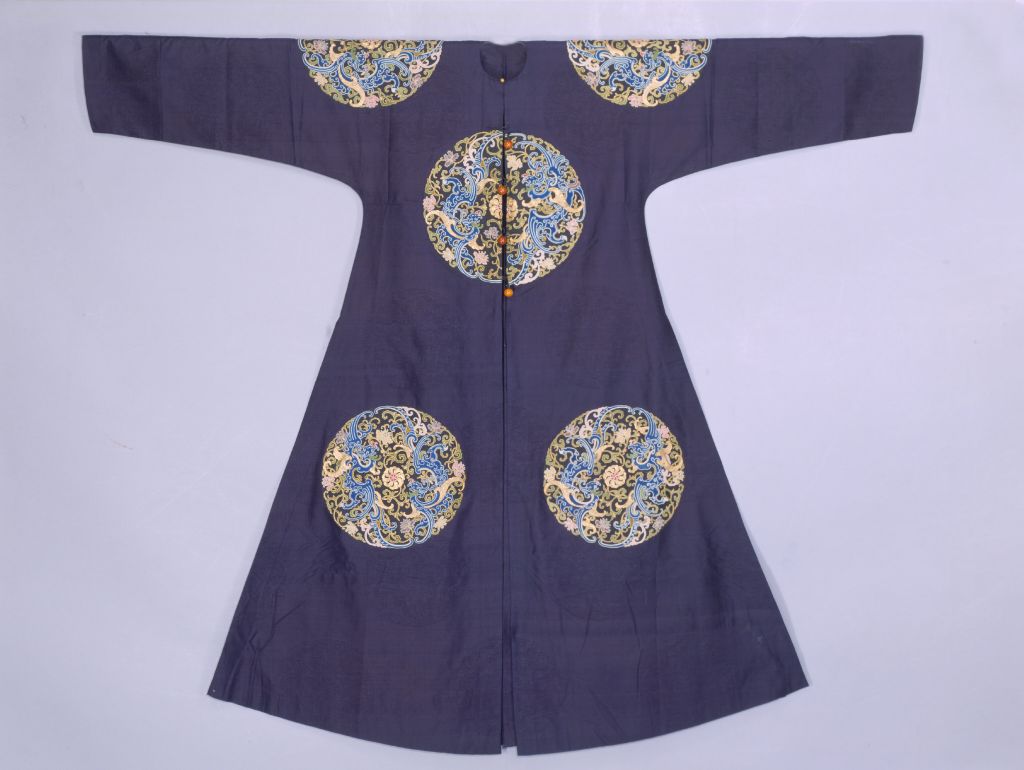 图片[1]-Shi Qing Yarn Embroidery Eight Regiments Kui Feng Pattern Women’s Single Coat-China Archive